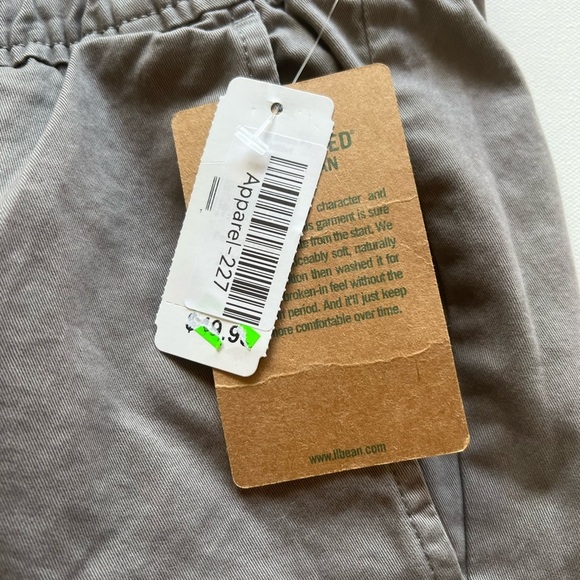 NWT Men's 3XL LL Bean Lakewashed Stretch Khaki Shorts Pull-On 8" Inseam (F1) - Picture 6 of 7